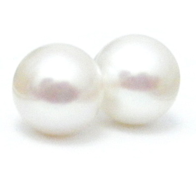 white 11.5mm AAA Pearl Button Silver Stud Earrings